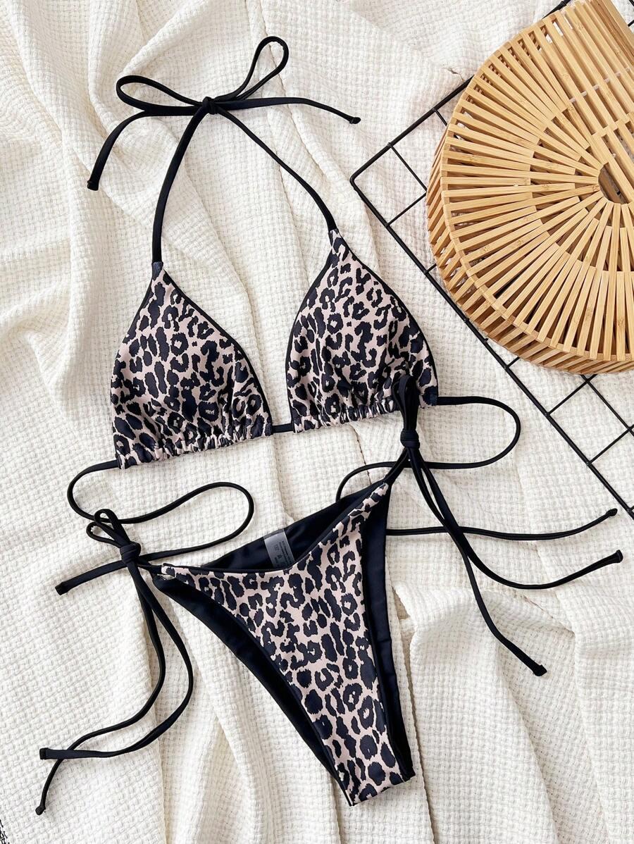 SHEIN DWUCZĘŚCIOWY STRÓJ KĄPIELOWY ANIMAL PRINT S09__S