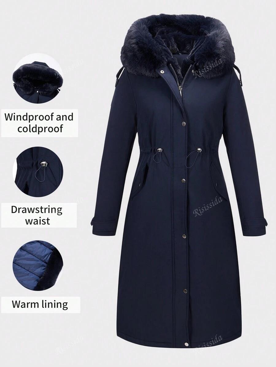 SHEIN GRANATOWA KURTKA KAPTUR W01__XXL