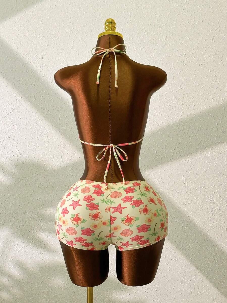 SHEIN DWUCZĘŚCIOWY STRÓJ KĄPIELOWY MIX WZORÓW S09__L