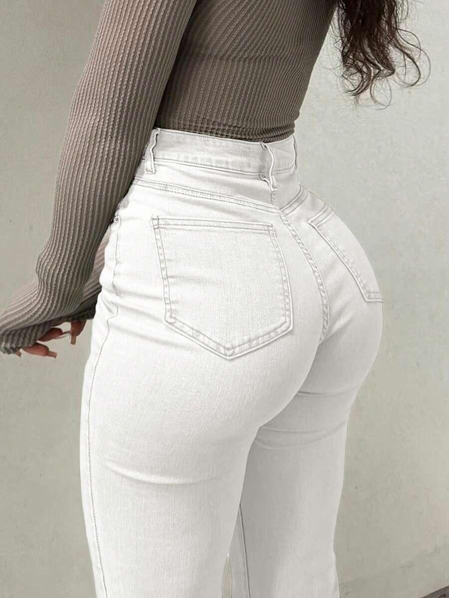 GILIPUR BIAŁE SPODNIE JEANS S06__M
