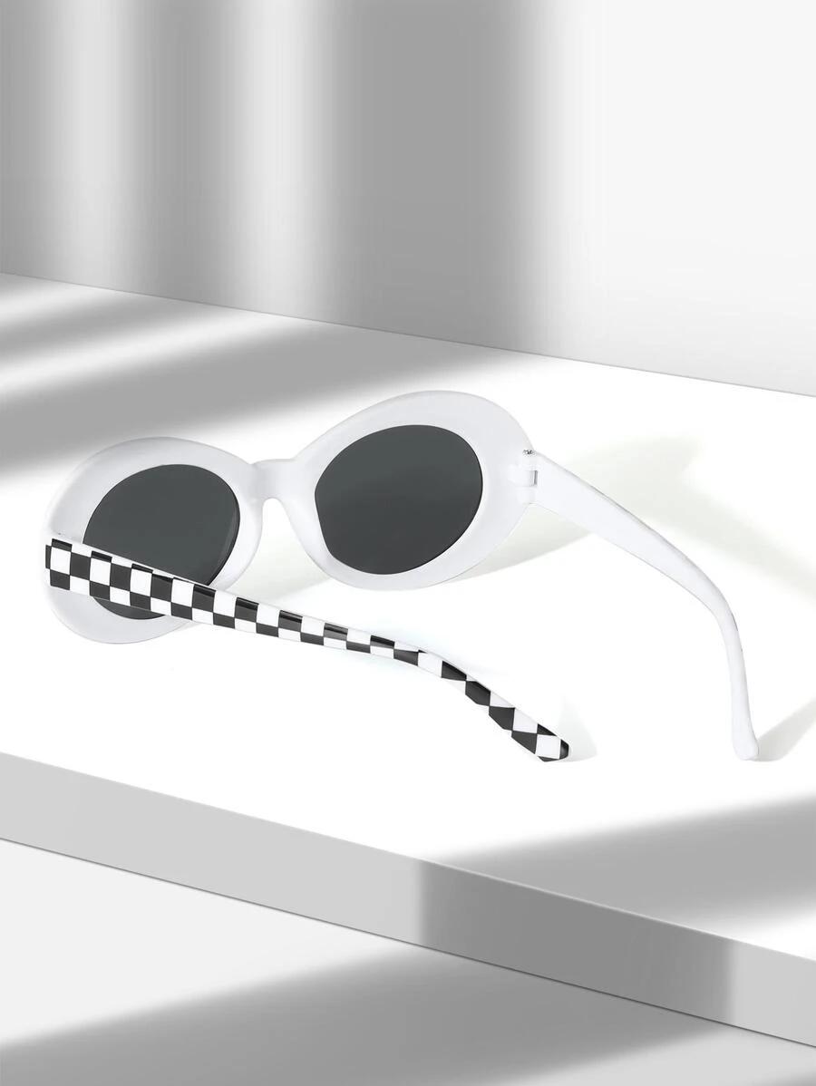 SHEIN OKULARY PRZECIWSŁONECZNE WZÓR KRATKA S07