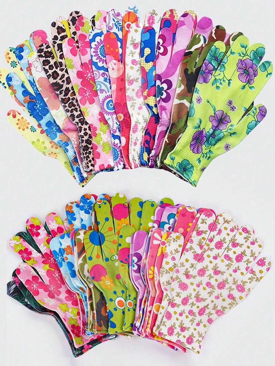 SHEIN KOLOROWE RĘKAWICZKI OGRODNICZE 10-PACK S07