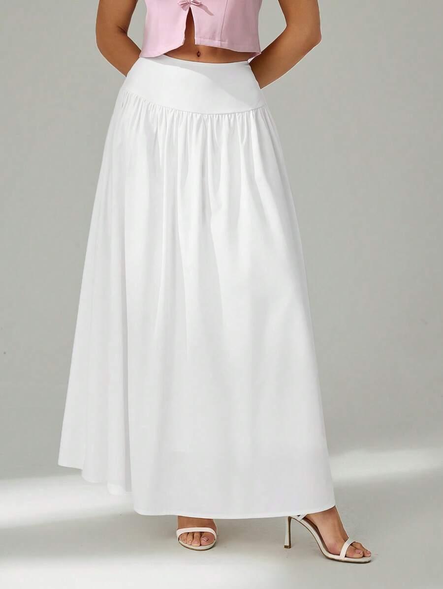 SHEIN BIAŁA MAXI SPÓDNICA S06__M