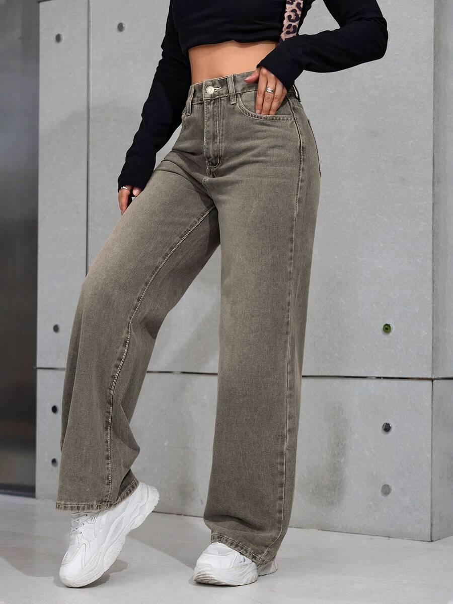 SHEIN SZARE SPODNIE JEANS S06__XXL