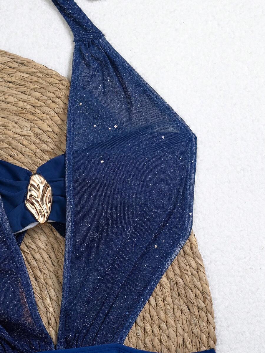 SHEIN JEDNOCZĘŚCIOWY STRÓJ KĄPIELOWY S09__L