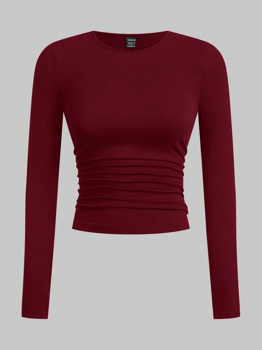 SHEIN BIAŁY TOP DŁUGI RĘKAW S06__L