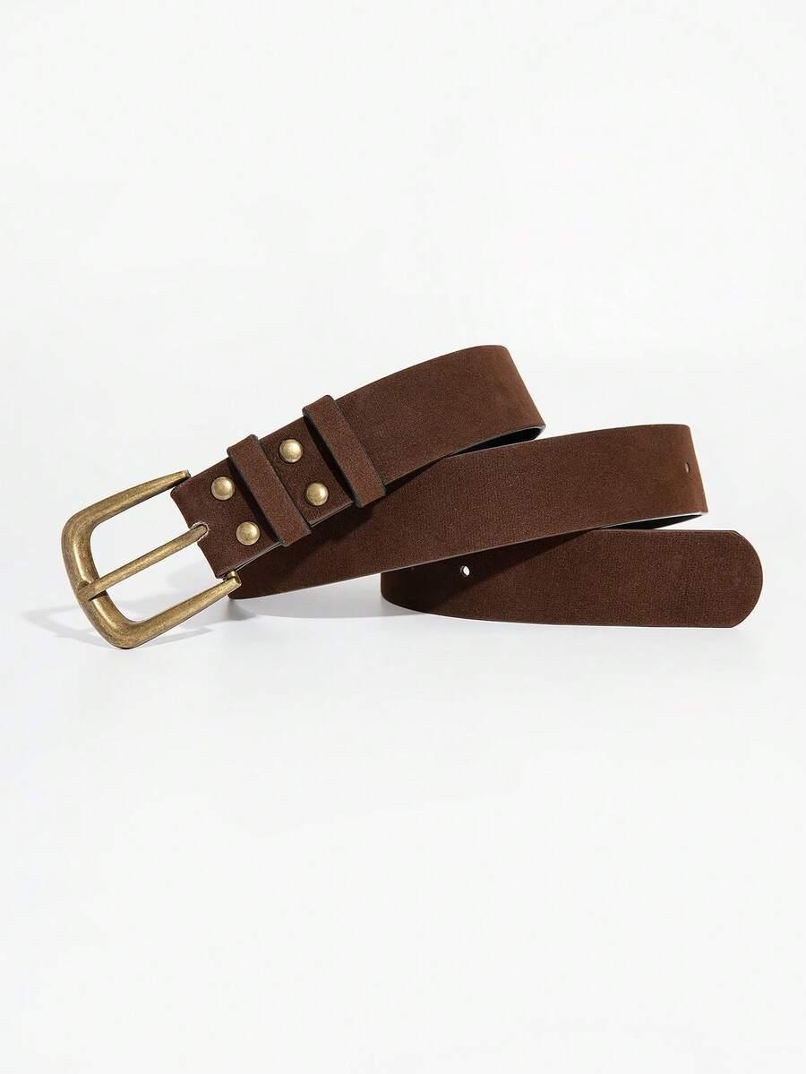 SHEIN BRĄZOWY PASEK KLAMRA S07__80