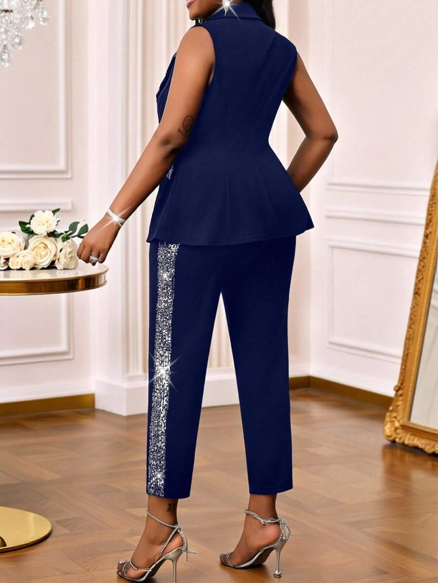 SHEIN KAMIZELKA SPODNIE KOMPLET S06__48