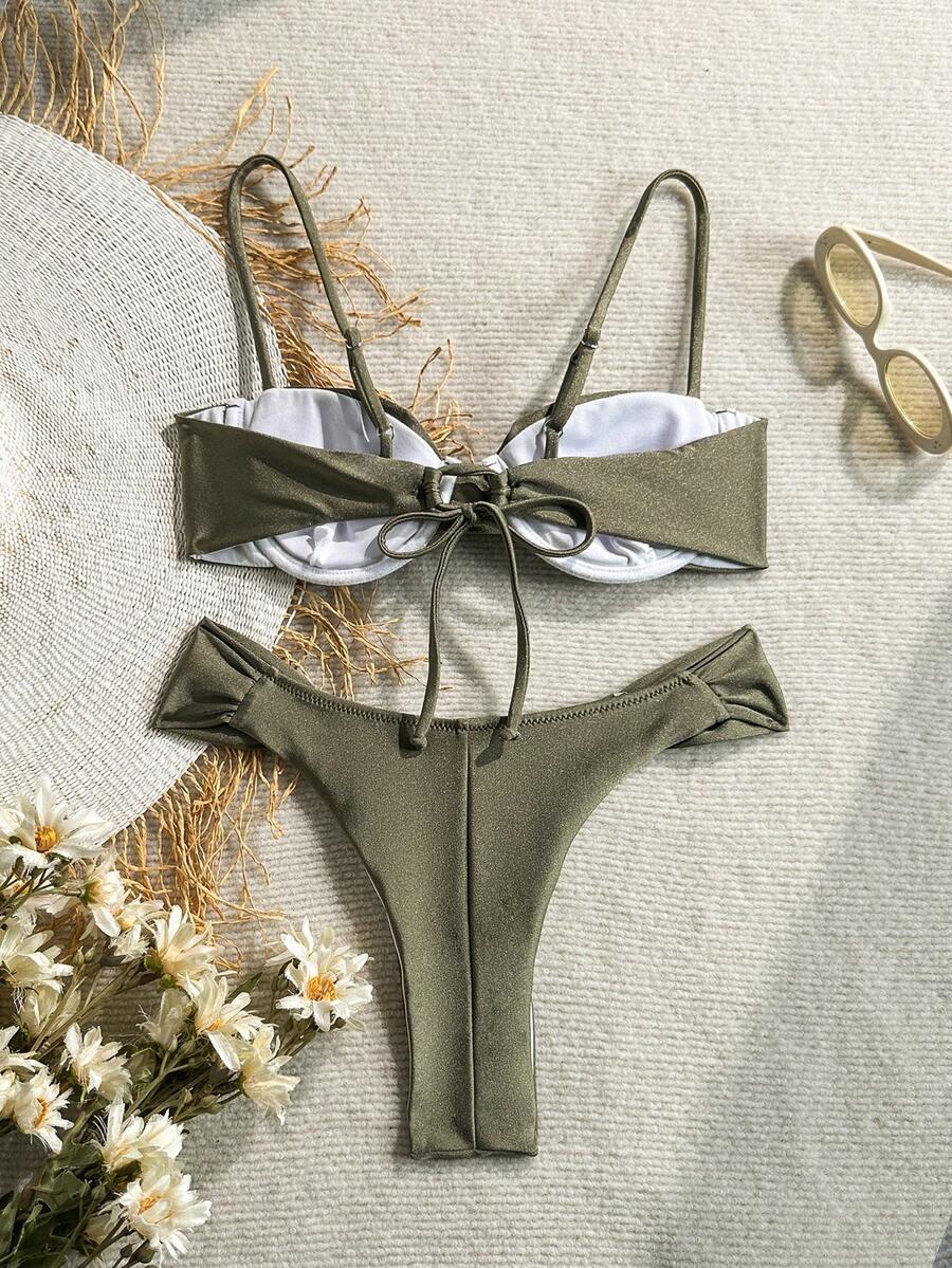SHEIN DWUCZĘŚCIOWY STRÓJ KĄPIELOWY S09__L