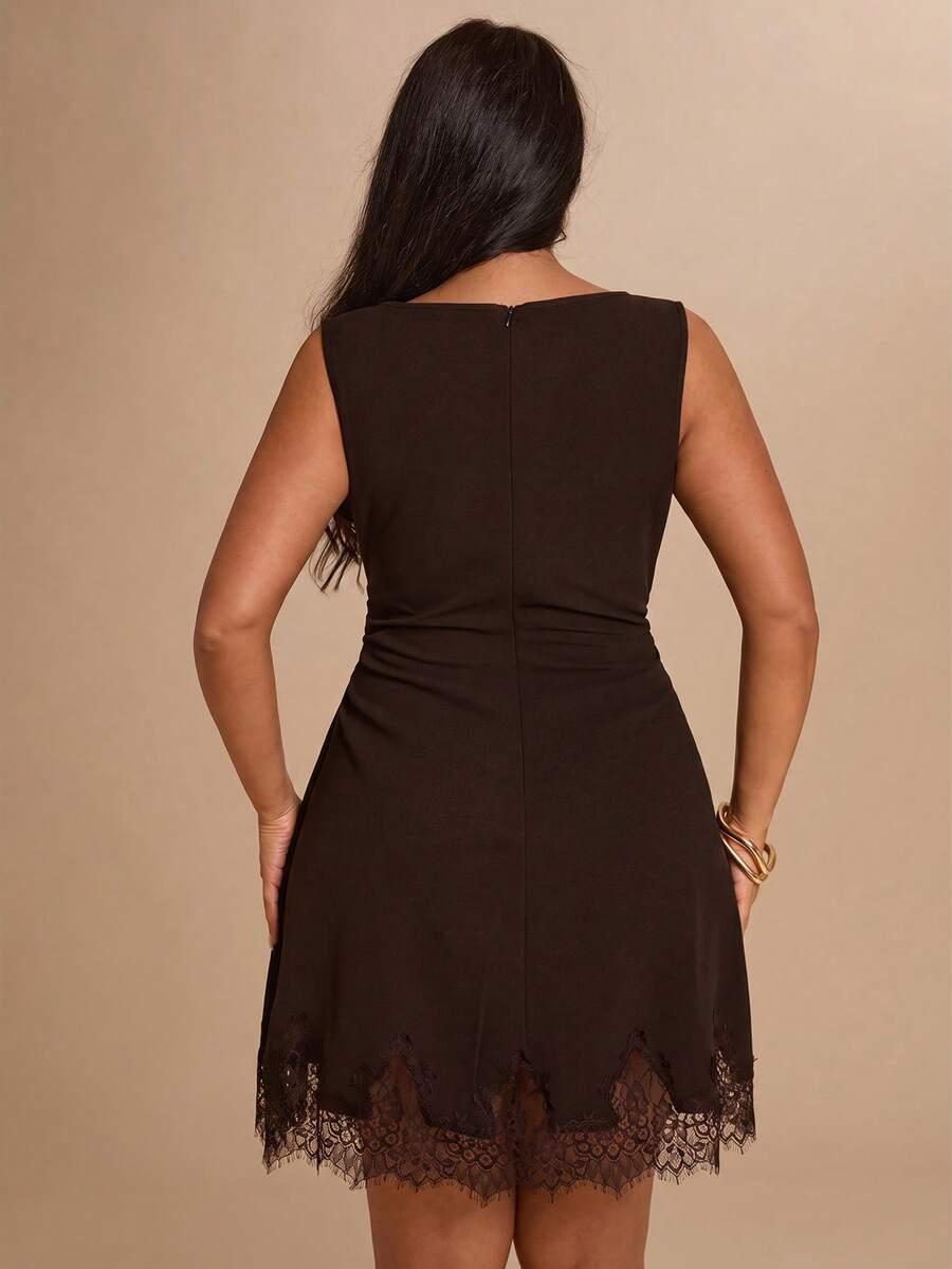 SHEIN BRĄZOWA MINI SUKIENKA S06__XXL