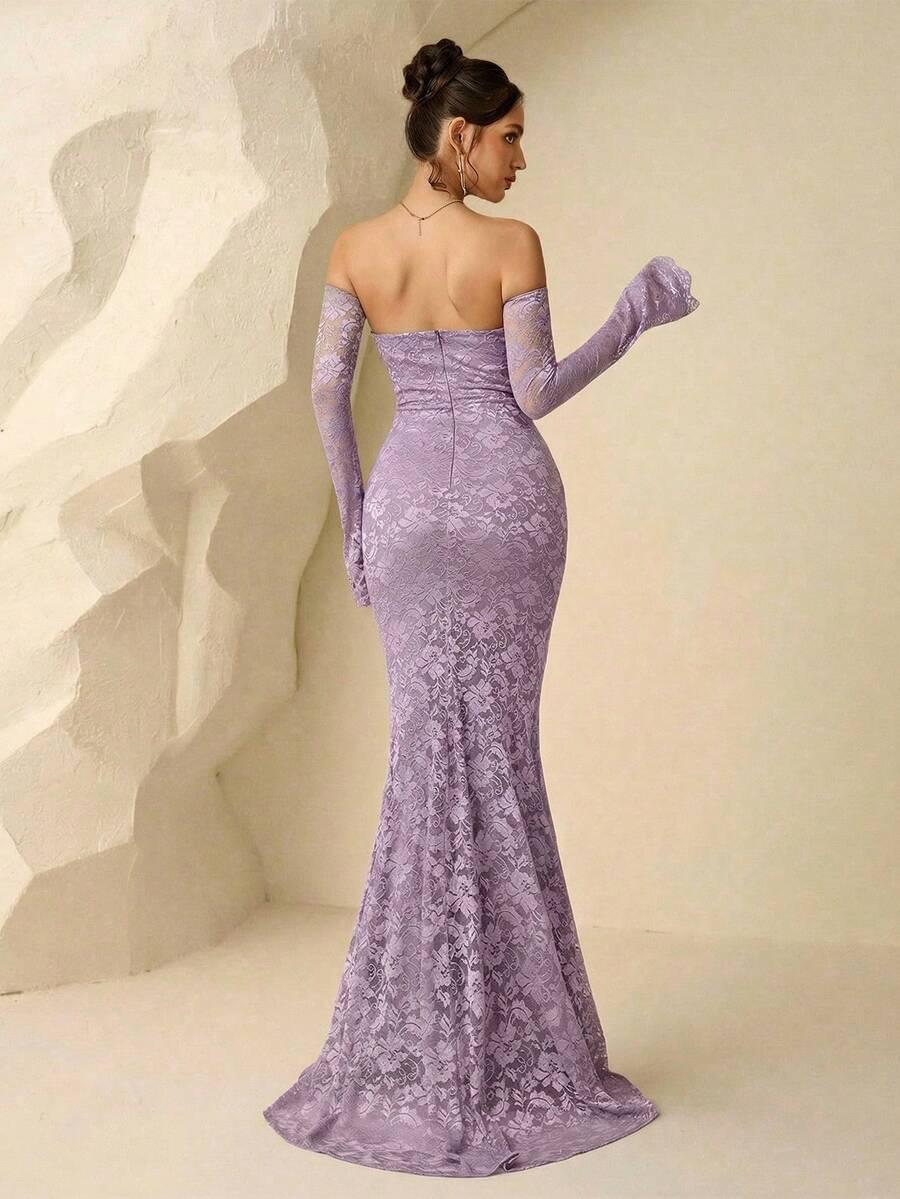 SHEIN FIOLETOWA MAXI SUKIENKA S06__M