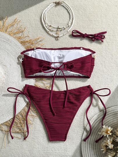 SHEIN DWUCZĘŚCIOWY STRÓJ KĄPIELOWY S09__M