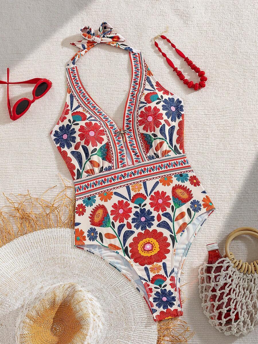 SHEIN JEDNOCZĘŚCIOWY STRÓJ KĄPIELOWY S09__M