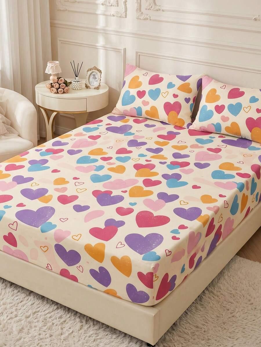 SHEIN PRZEŚCIERADŁO WZÓR SERCA S07__160X200CM