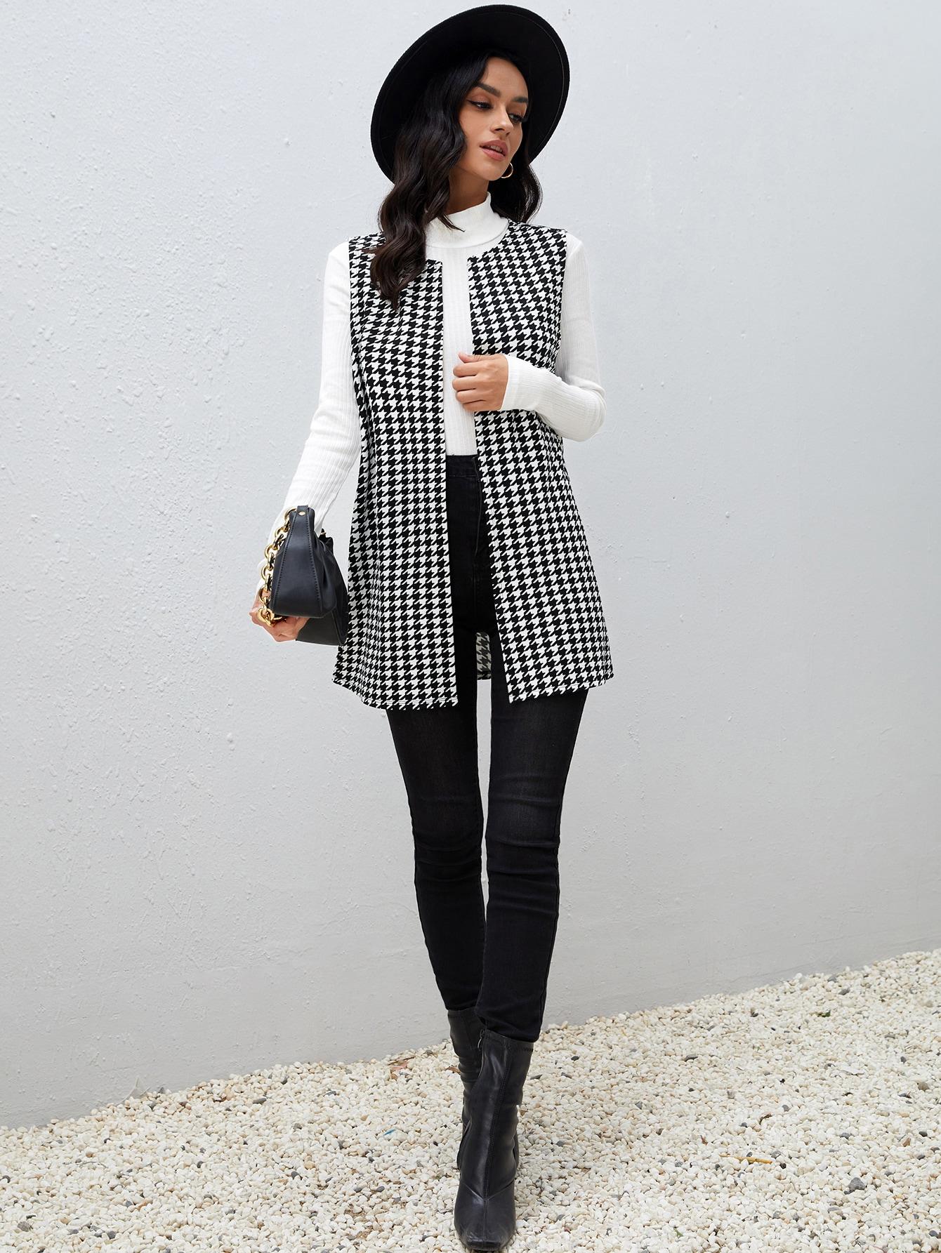 SHEIN ELEGANCKA KAMIZELKA WZÓR S06__L
