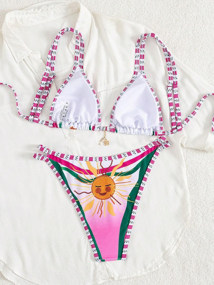 SHEIN DWUCZĘŚCIOWY STRÓJ KĄPIELOWY S09__L