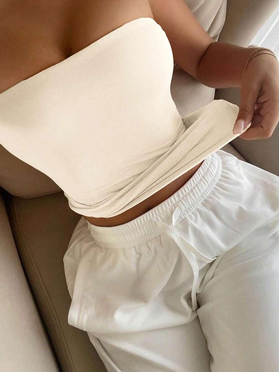 SHEIN BEŻOWY TOP TUBA S06__S