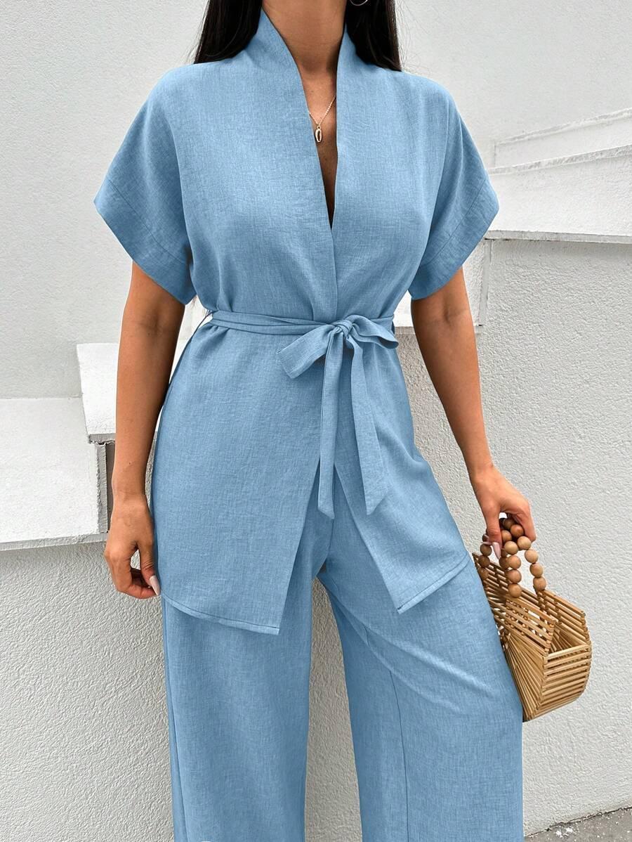 SHEIN BLUZKA SPODNIE KOMPLET S06__S