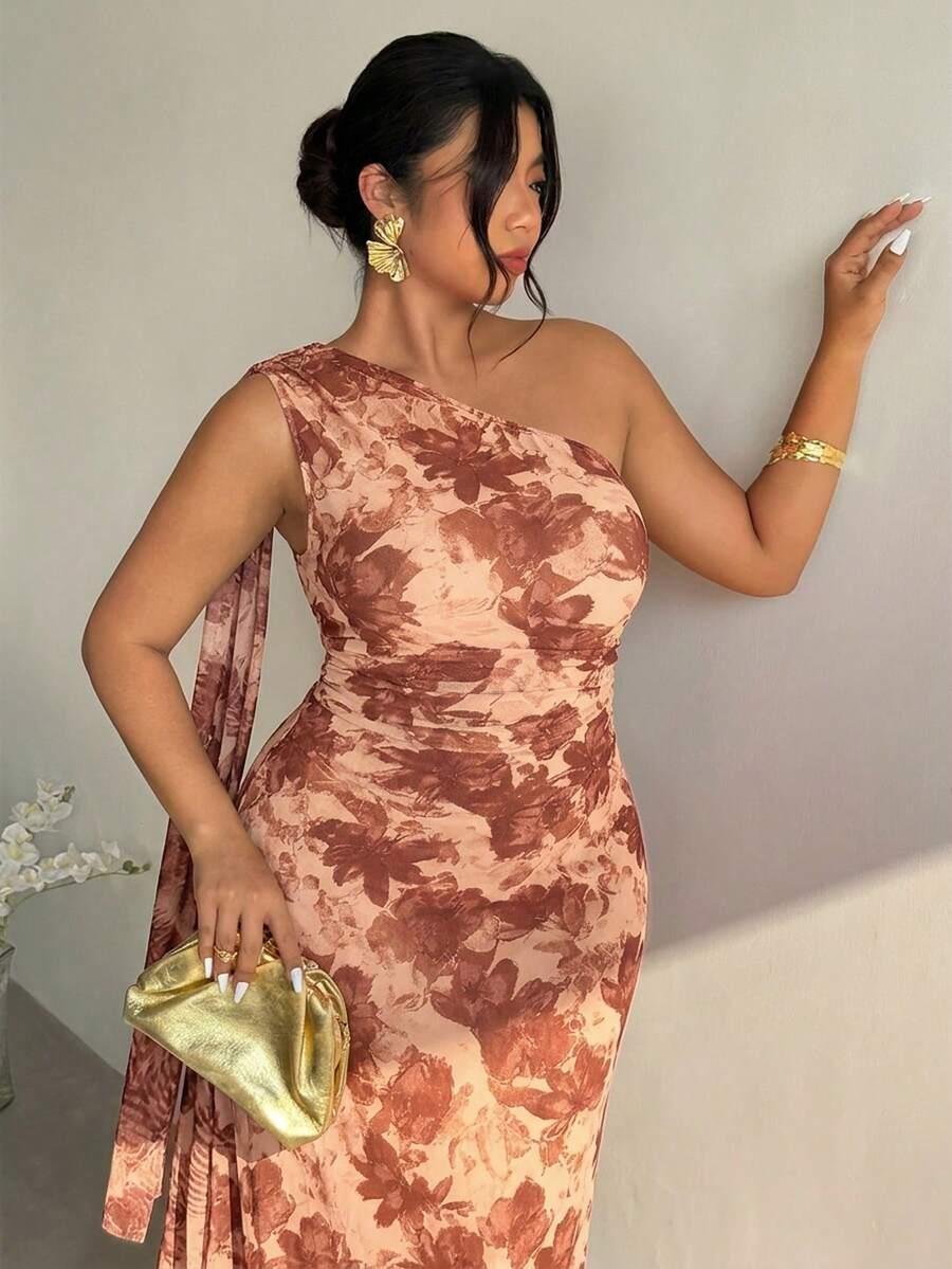SHEIN SUKIENKA KWIATY JEDNO RAMIE S06__48