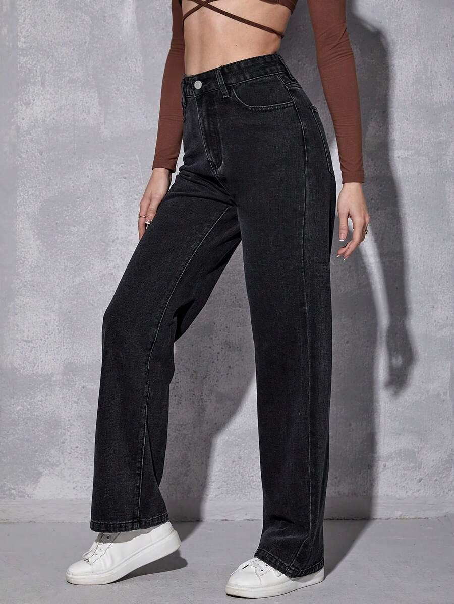 EURMUSE CZARNE SPODNIE JEANS S06__M
