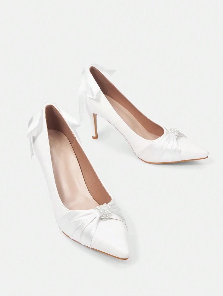 SHEIN BIAŁE CZÓŁENKA NA SZPILCE S06__36,5
