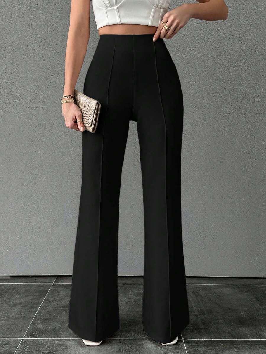 SHEIN CZARNE SPODNIE PROSTA NOGAWKA S06__S