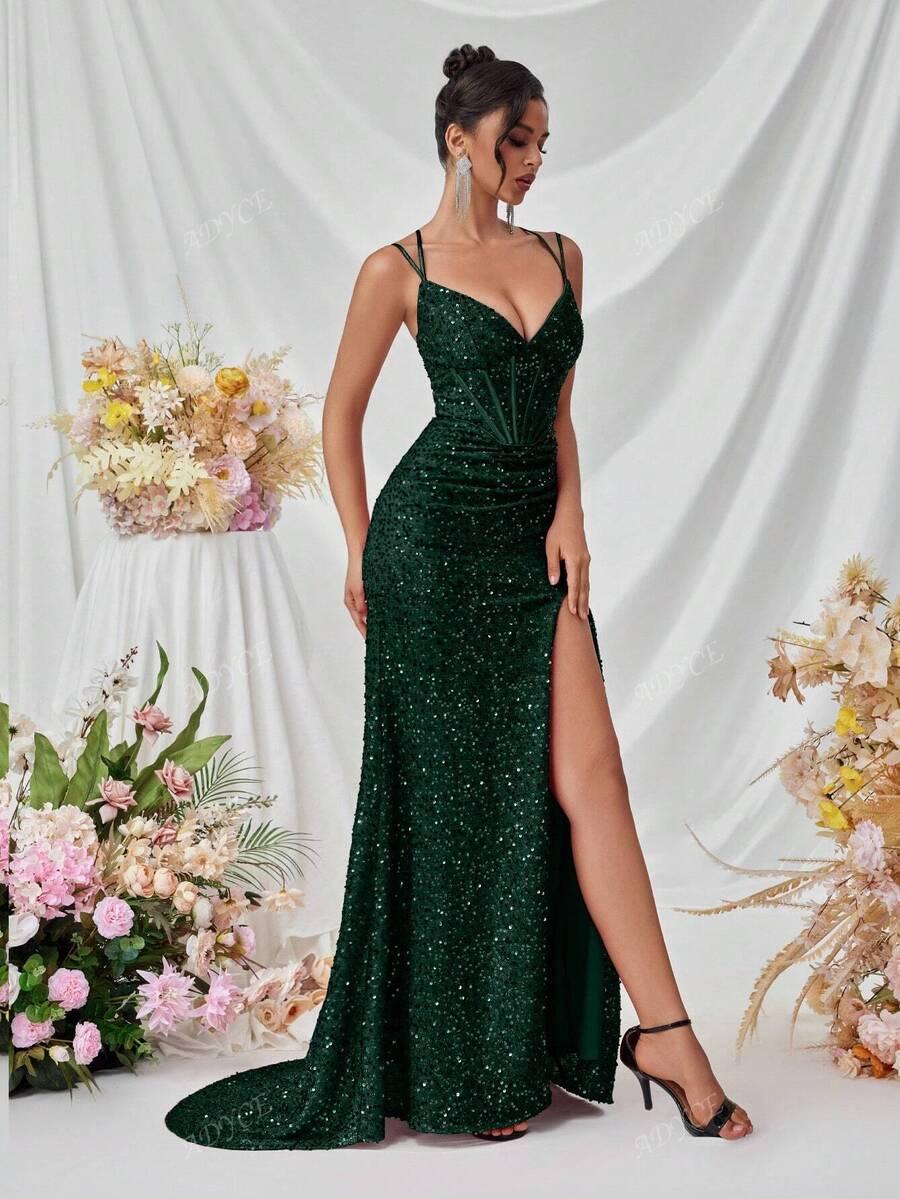 SHEIN ZIELONA MAXI SUKIENKA S06__M