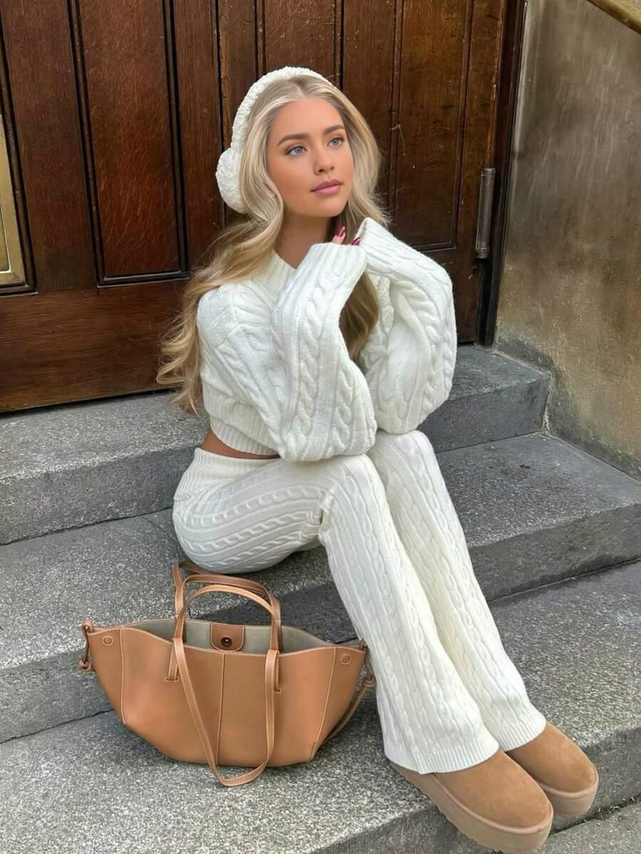 SHEIN SWETER SPODNIE KOMPLET S06__M