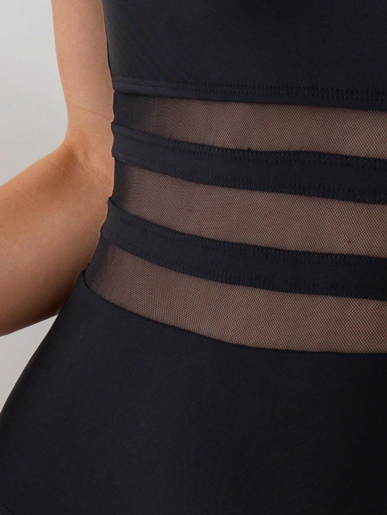 SHEIN CZARNY STRÓJ KĄPIELOWY S09__L