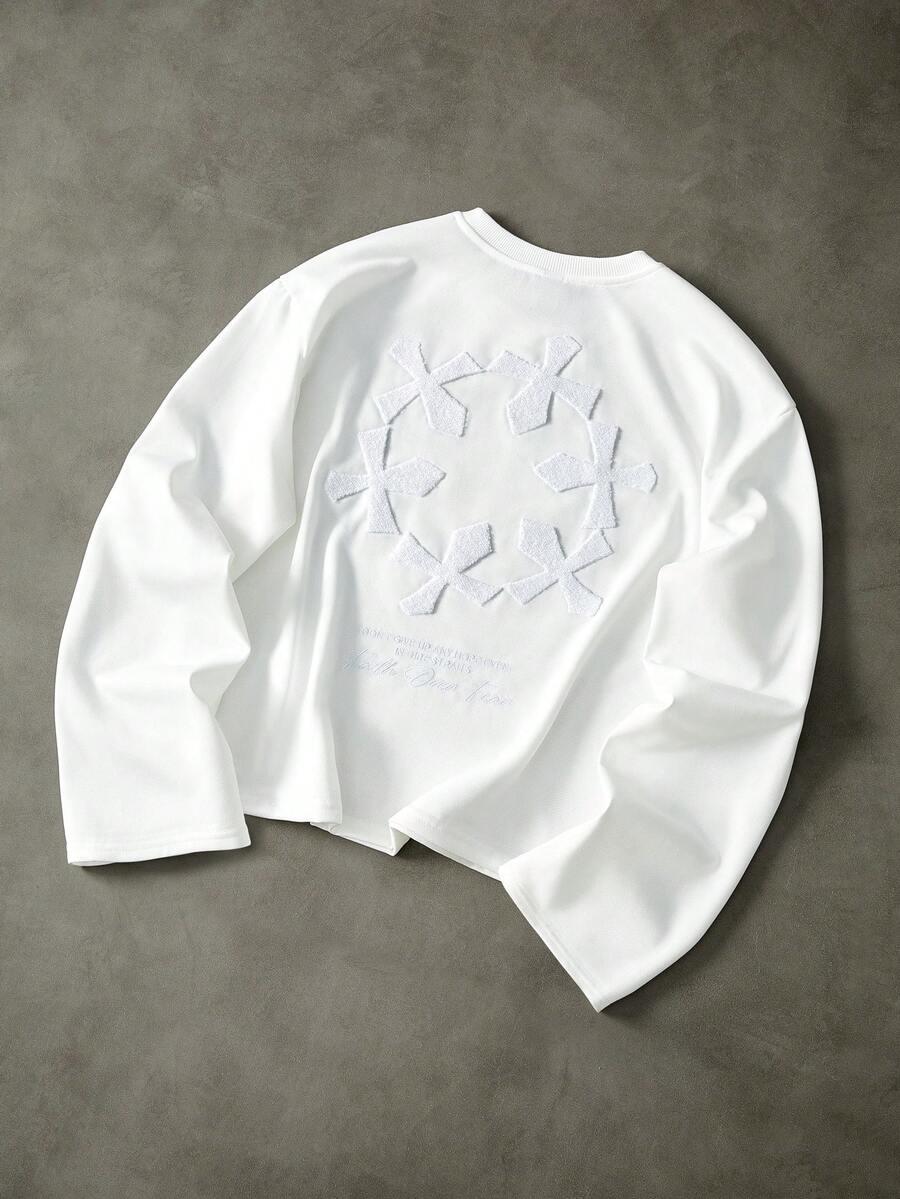MANFINITY BIAŁA BLUZA HAFT S06__S