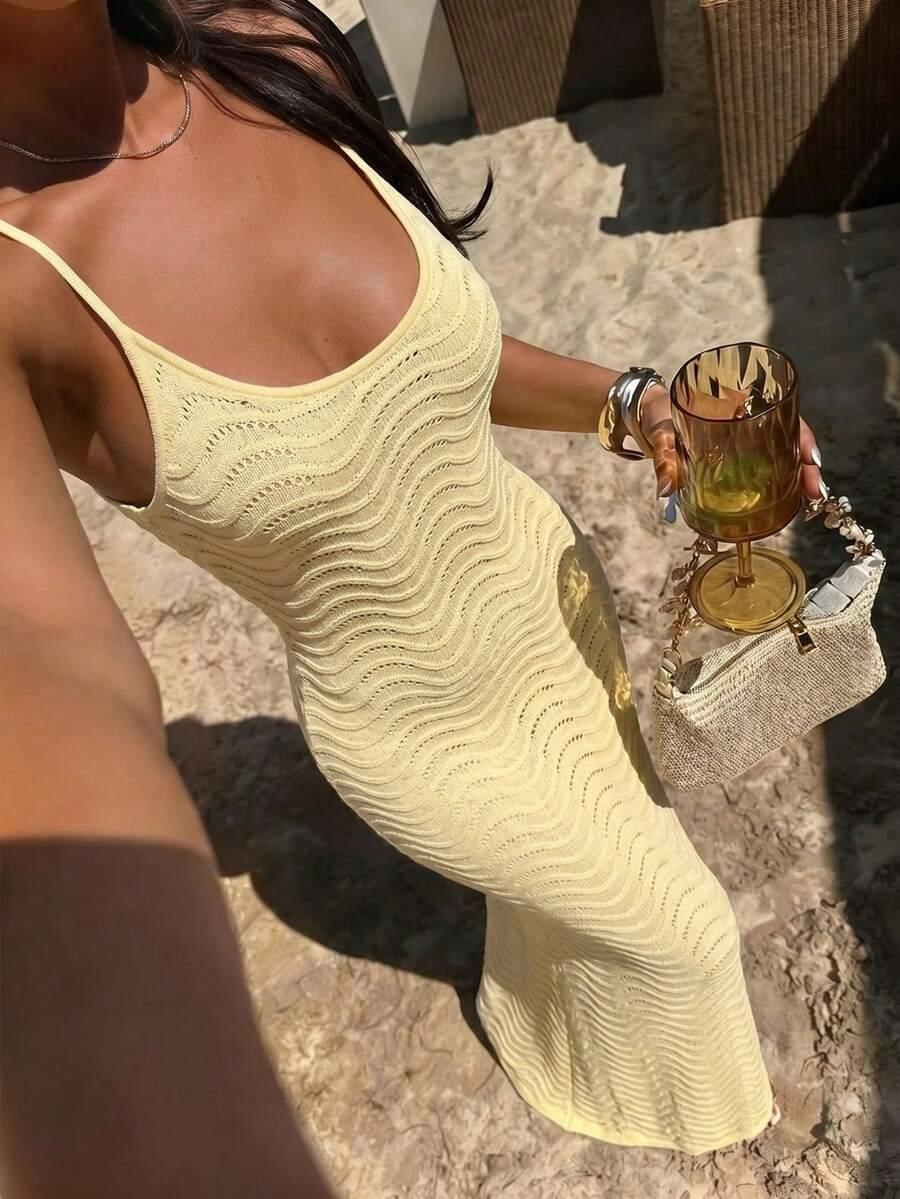 SHEIN ŻÓŁTA MAXI SUKIENKA S06__M