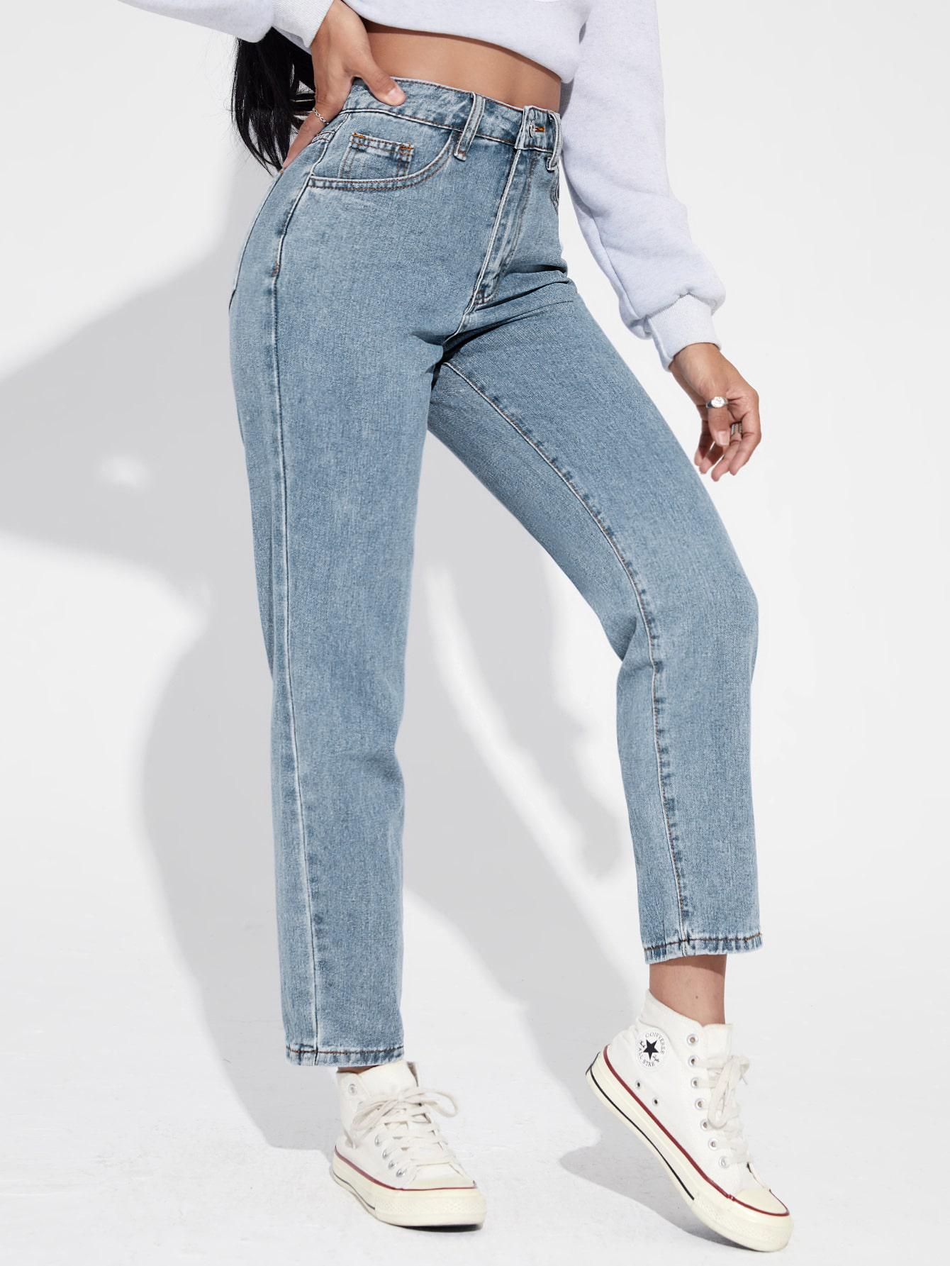 SHEIN NIEBIESKIE SPODNIE JEANSOWE S06__L