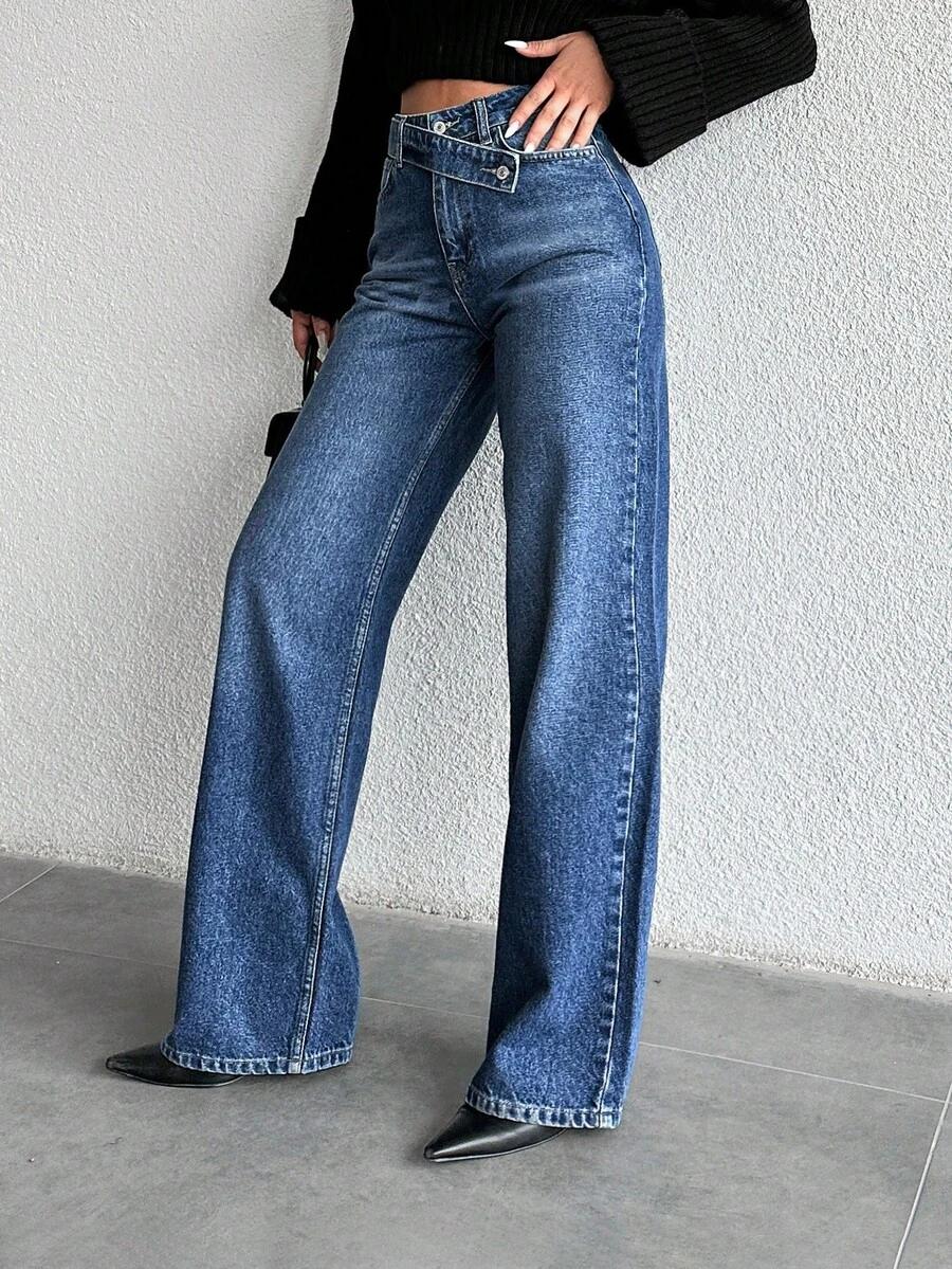 SHEIN SPODNIE JEANS WYSOKI STAN S06__XS