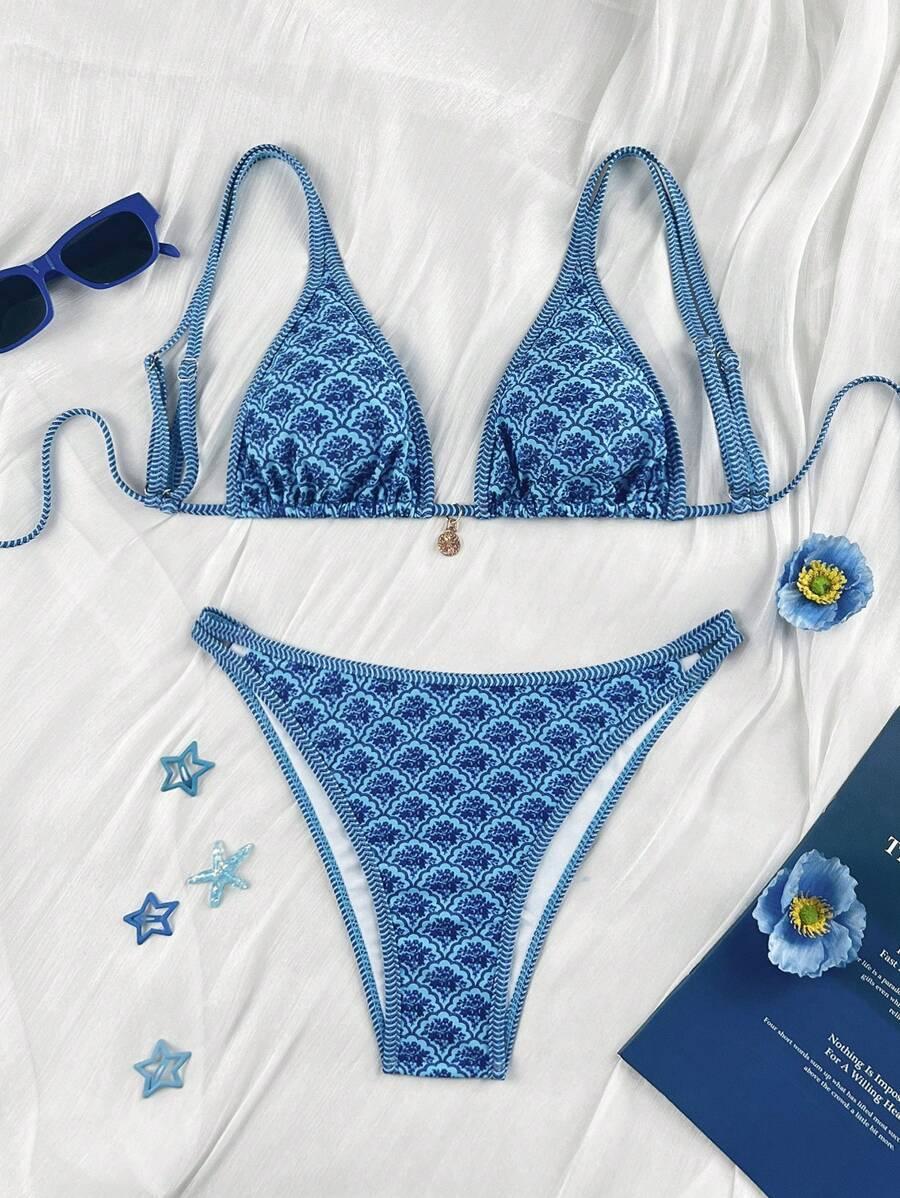 SHEIN DWUCZĘŚCIOWY STRÓJ KĄPIELOWY S09__L