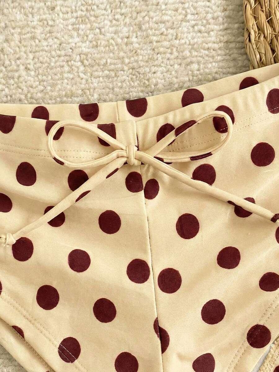 SHEIN DWUCZĘŚCIOWY STRÓJ KĄPIELOWY GROCHY S09__M