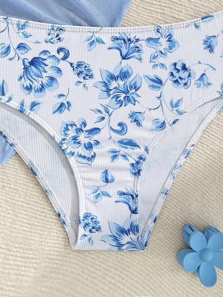 SHEIN DWUCZĘŚCIOWY STRÓJ KĄPIELOWY NARZUTKA KOMPLET S09__152-158