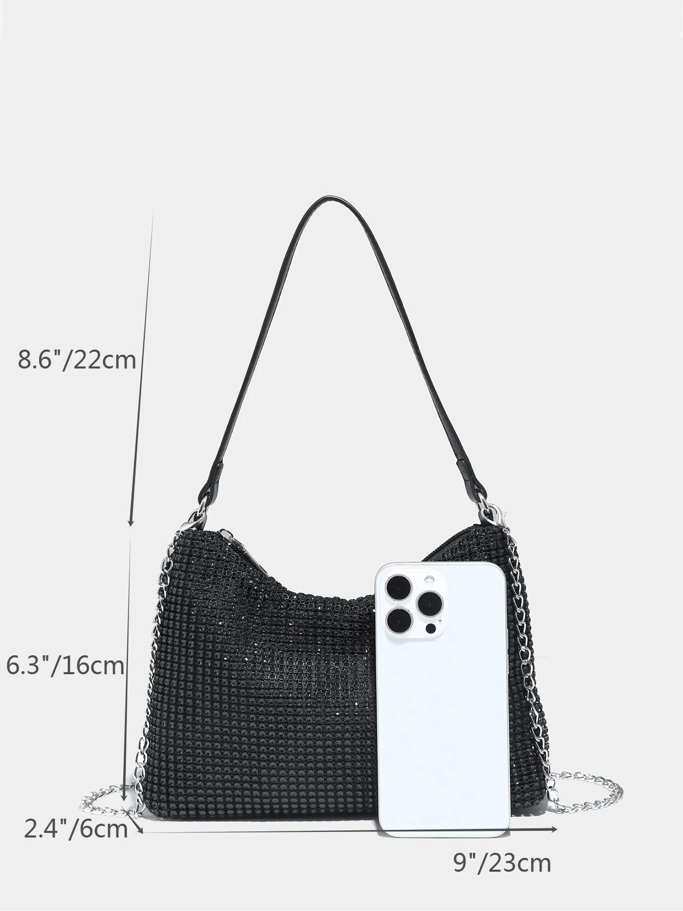 SHEIN CZARNA TOREBKA ZDOBIENIE S07__16X23CM