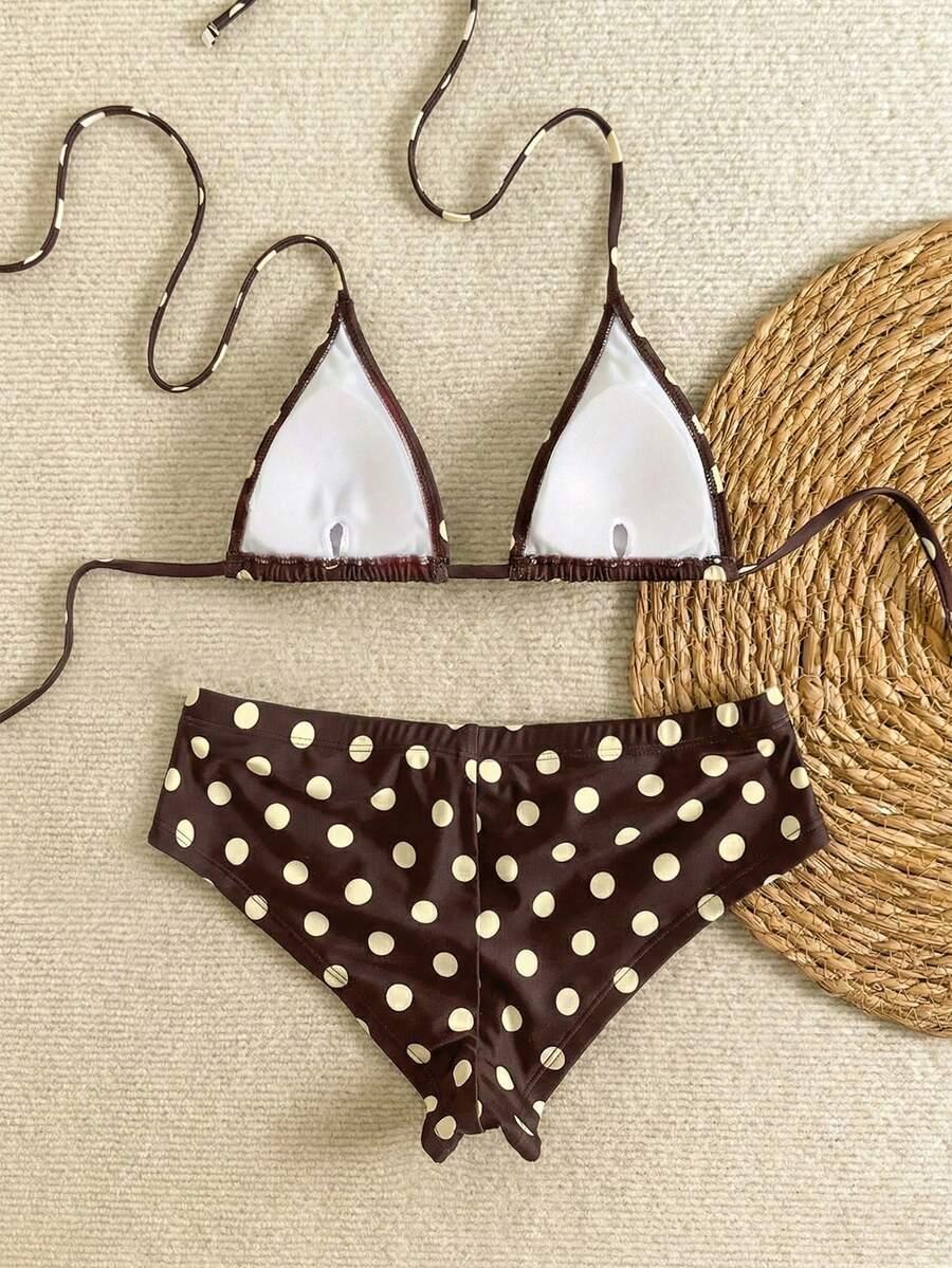 SHEIN DWUCZĘŚCIOWY STRÓJ KĄPIELOWY GROSZKI S09__M