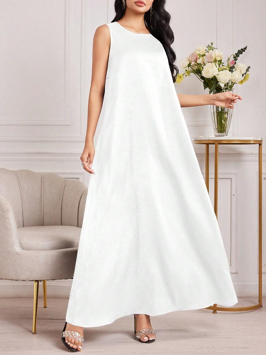 SHEIN BIAŁA MAXI SUKIENKA S06__M