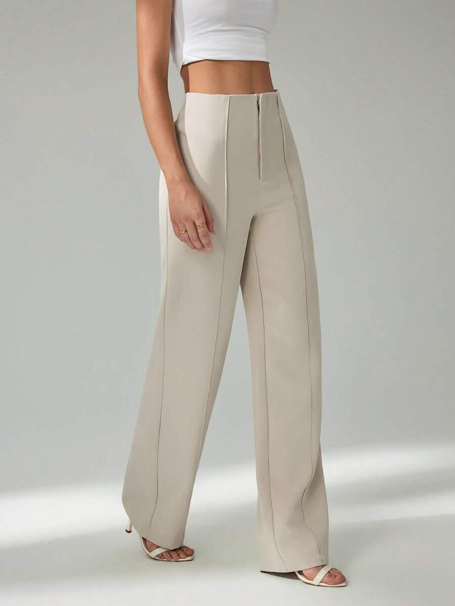 SHEIN BEŻOWE SPODNIE CASUAL S06__M