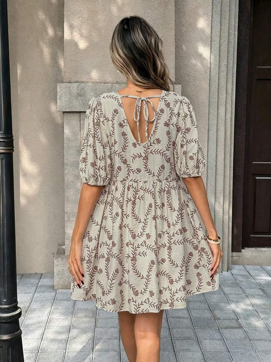 SHEIN BEŻOWA SUKIENKA PRZED KOLANO S06__L