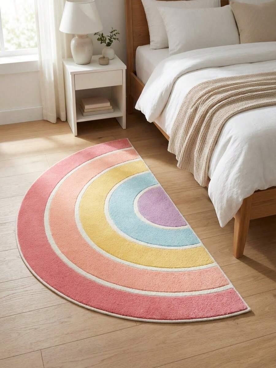 SHEIN KOLOROWY DYWAN PÓŁOKRĄGŁY S07__60X90