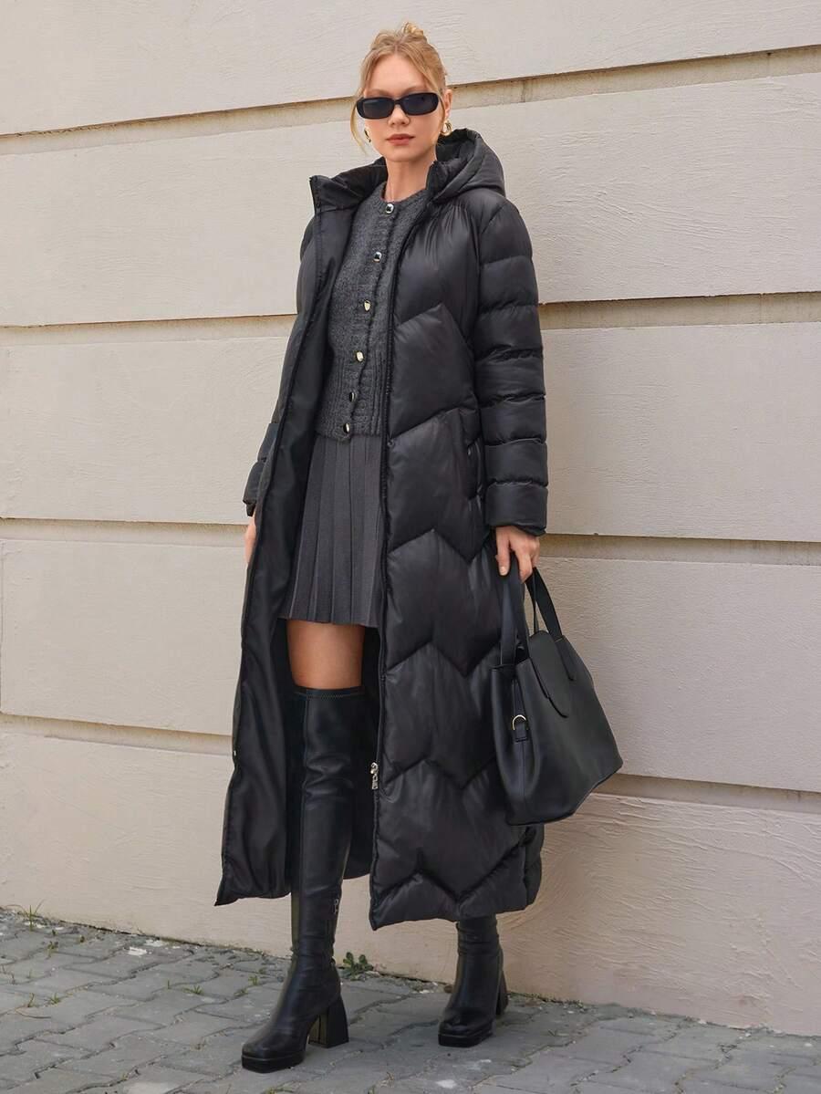 SHEIN CZARNA PIKOWANA KURTKA W01__M
