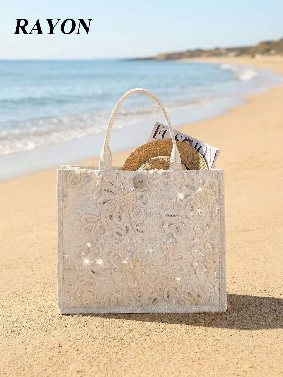 SHEIN KREMOWA TOREBKA NA RAMIĘ S07__33X28