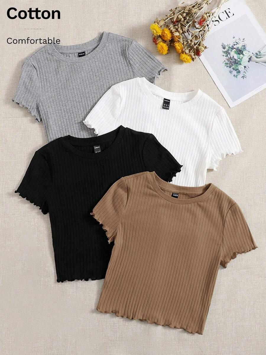 SHEIN BIAŁA BLUZKA KRÓTKI RĘKAW S06__L