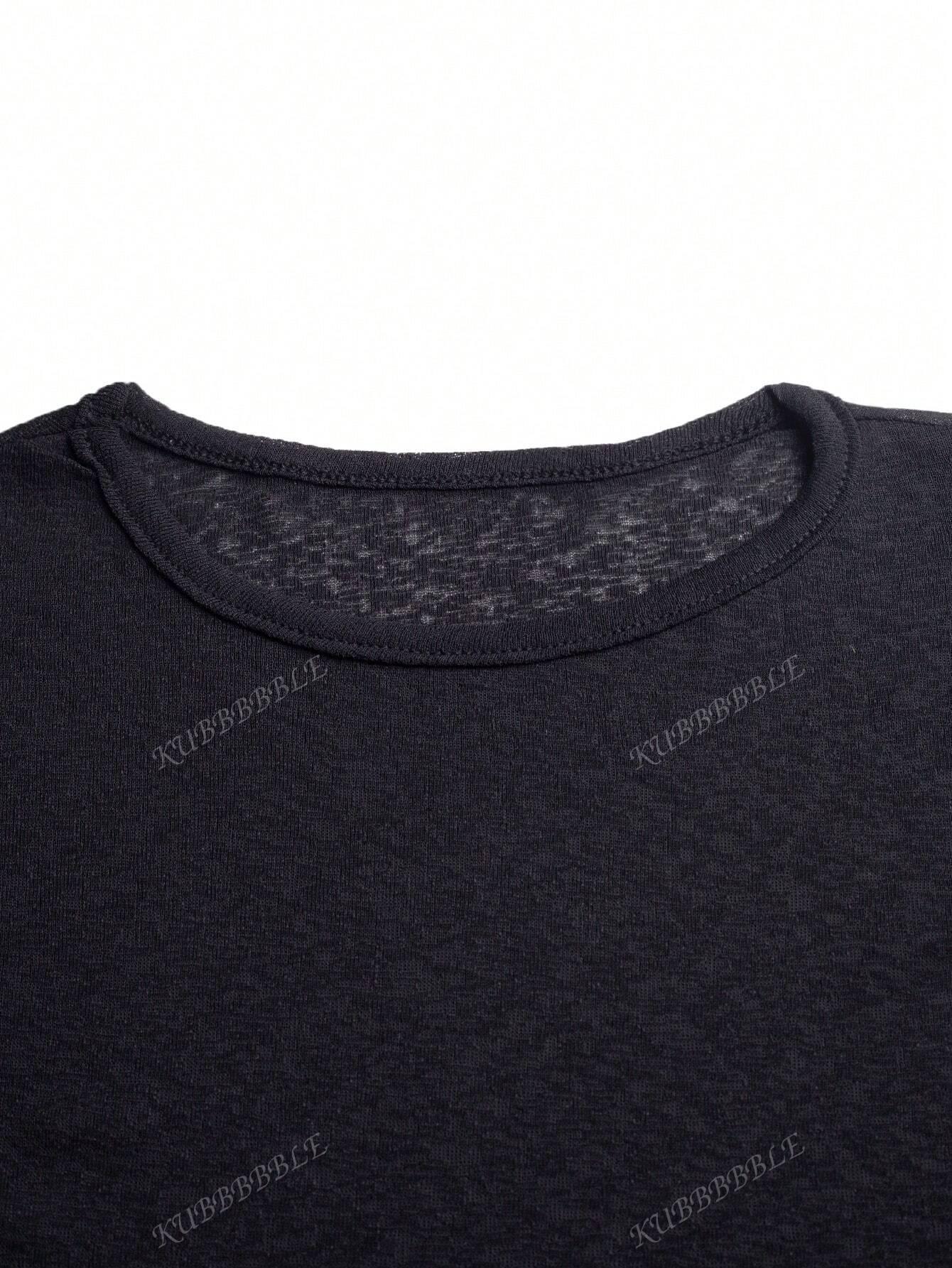 SHEIN CZARNA BLUZKA SIATECZKA S06__S