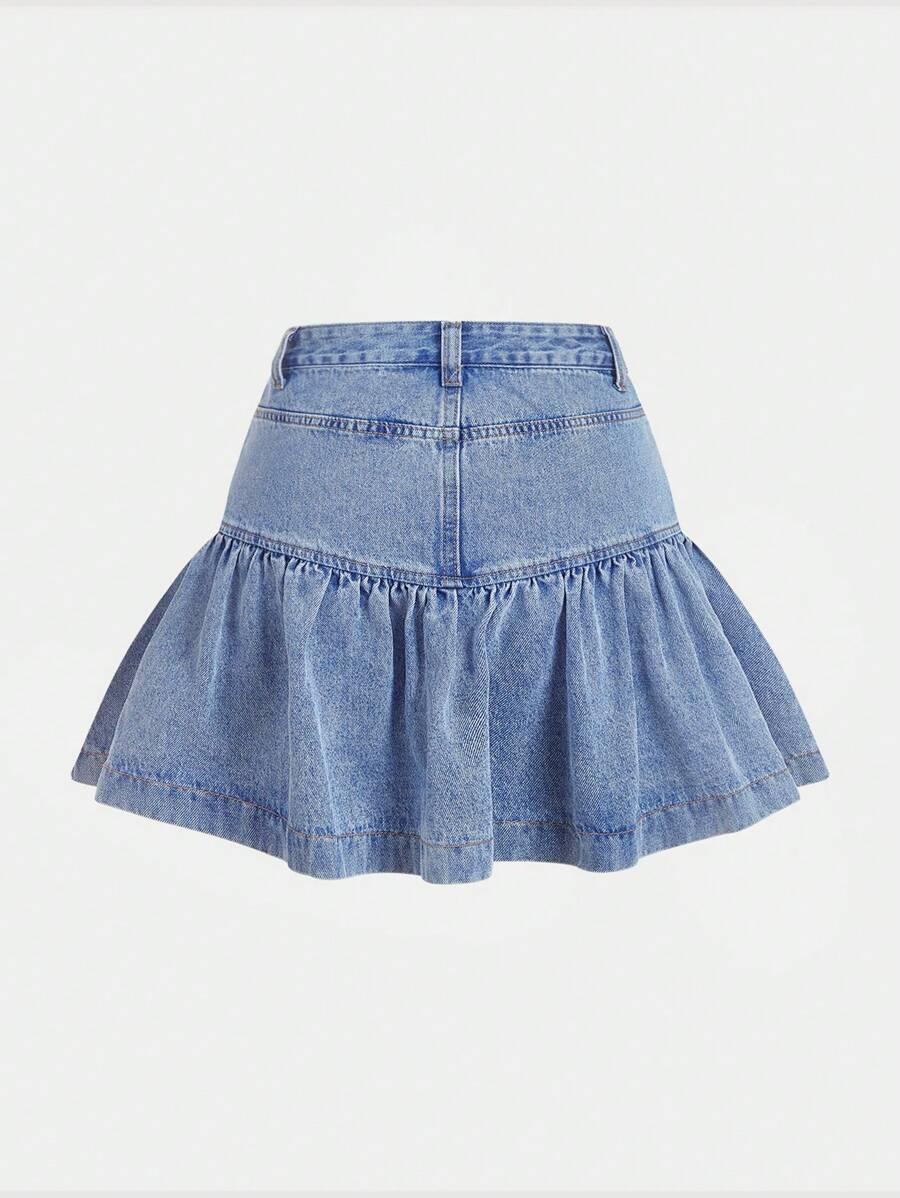 SHEIN NIEBIESKA SPÓDNICA JEANSOWA S06__M