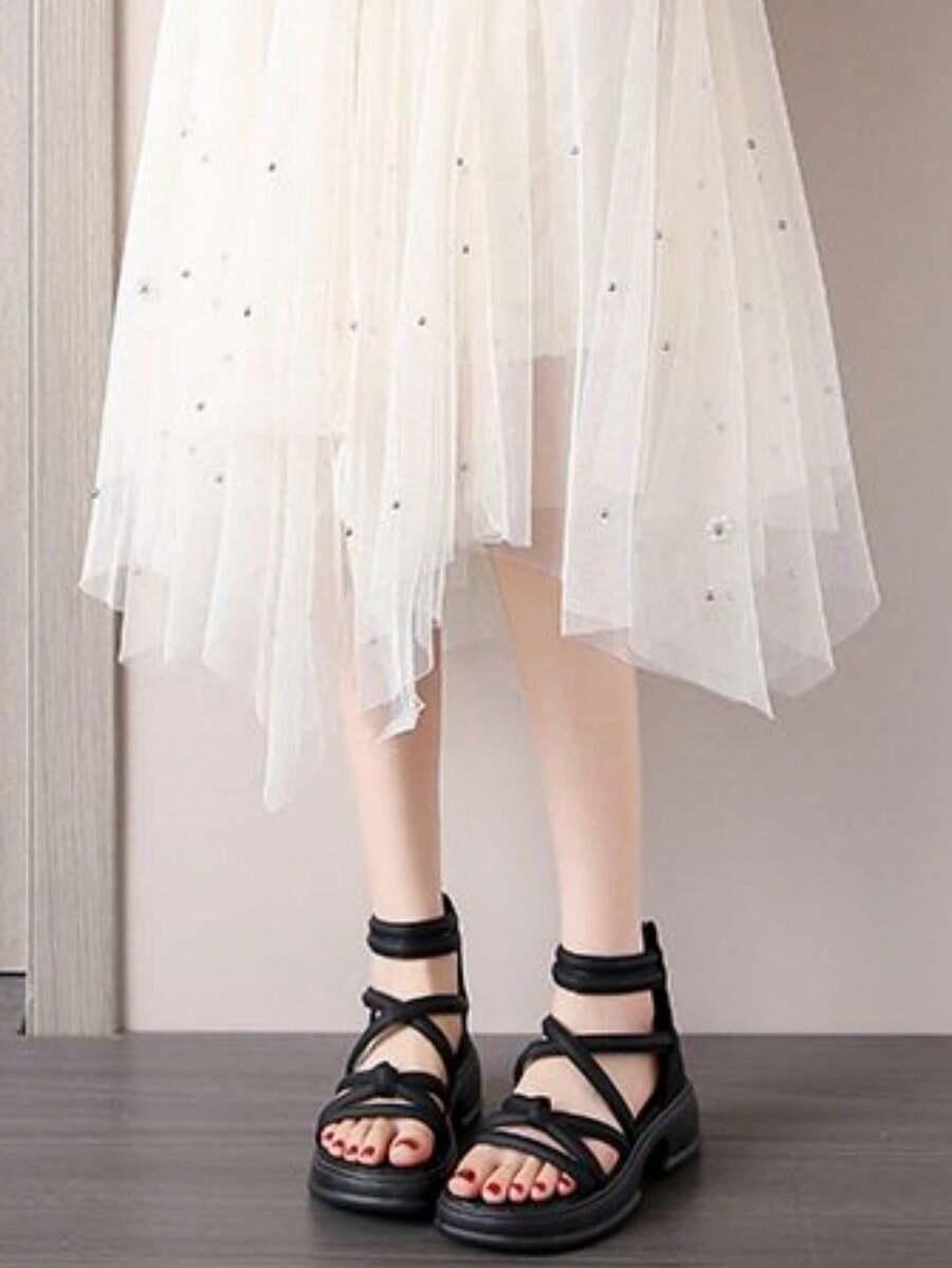 SHEIN CZARNE SANDAŁY PLATFORMA S06__39