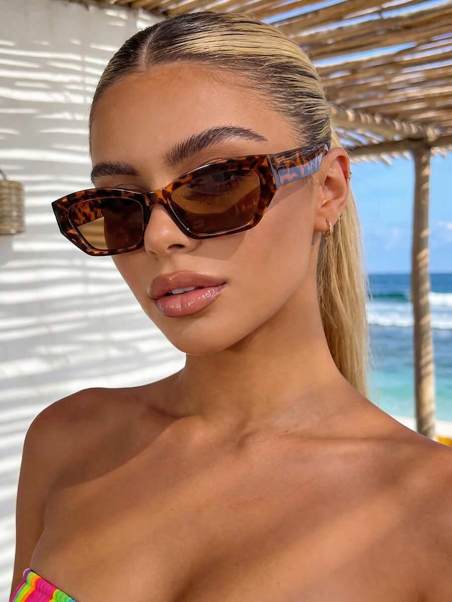 SHEIN OKULARY PRZECIWSŁONECZNE ANIMAL PRINT S07