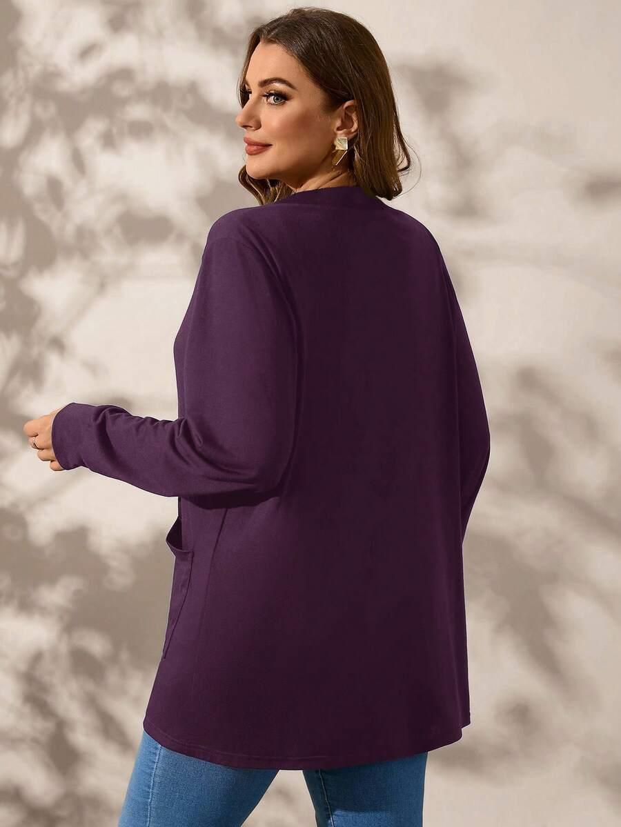 SHEIN FIOLETOWA NARZUTKA CASUAL S06__50